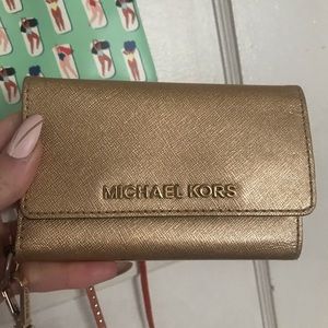 Michael Kors wristlet/phone case wallet